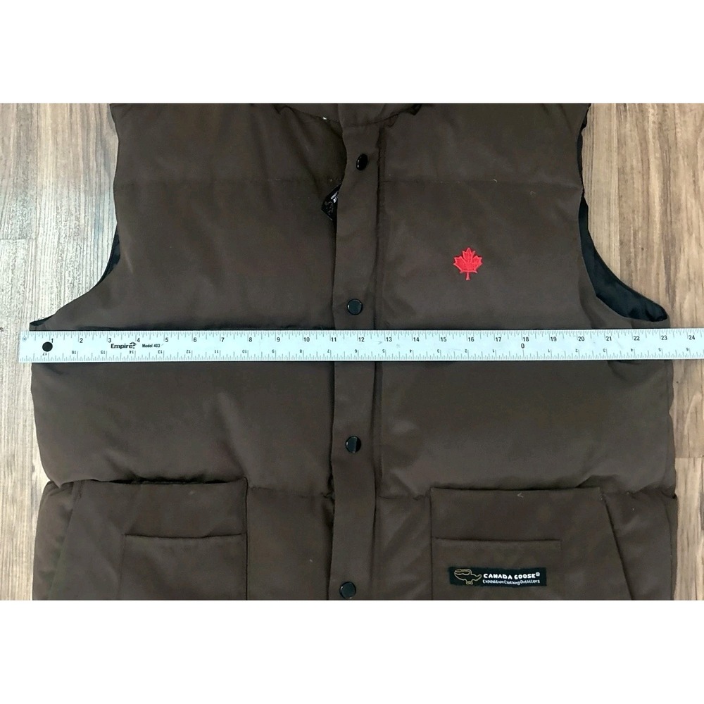 Canada Goose Coyote Puffer Vest Men's XXL Brown Maple Leaf Logo Expedition 2XL - Picture 8 of 11